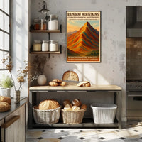Rainbow Mountains ChinaS Geological Poster