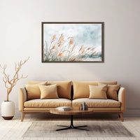 Serene Watercolor Grasses Poster: Tranquil Nature Scene