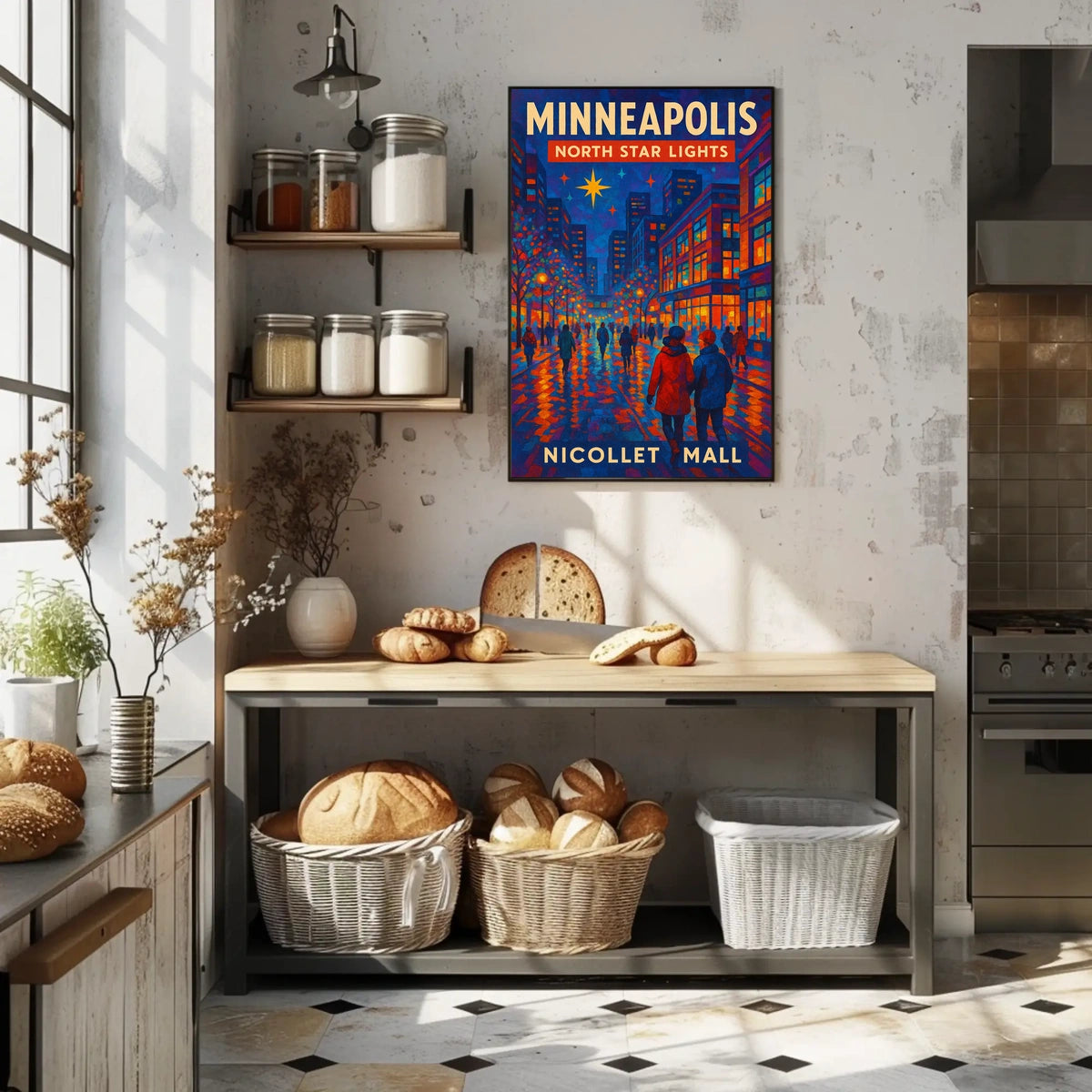Minneapolis North Star Lights Poster