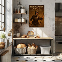 Hernando De Soto Explorer Of The New Poster