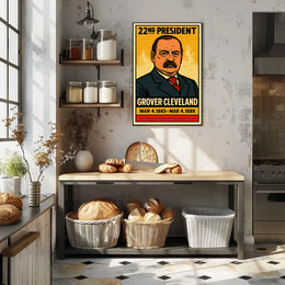 Grover Cleveland 22nd President of the United States Inked Comic Style Poster