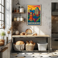 Greensboro Cityscape Poster