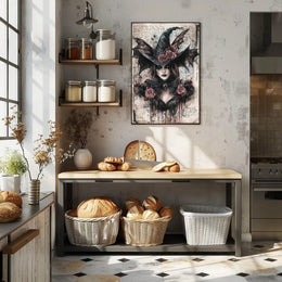 Enigmatic Witch Portrait Poster