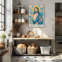 Jesus Christ Iconic Representation Poster