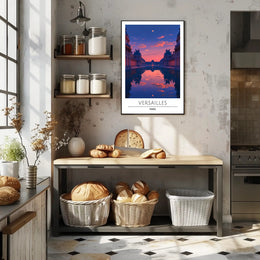 Versailles Sunset: Artistic Palace in Cultural or Heritage Poster