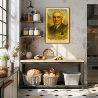 Warren G. Harding 29th President of the United States Vintage Watercolor Poster
