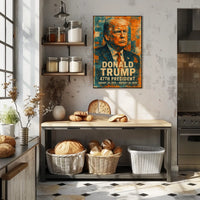 Bold Resolve Donald Trump in Leadership Poster