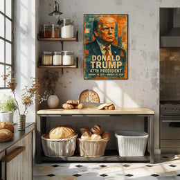 Bold Resolve Donald Trump in Leadership Poster