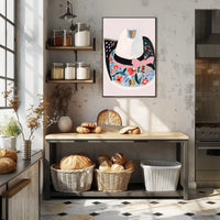 Floral Cowboy Hat Boho Poster Wall Art Print