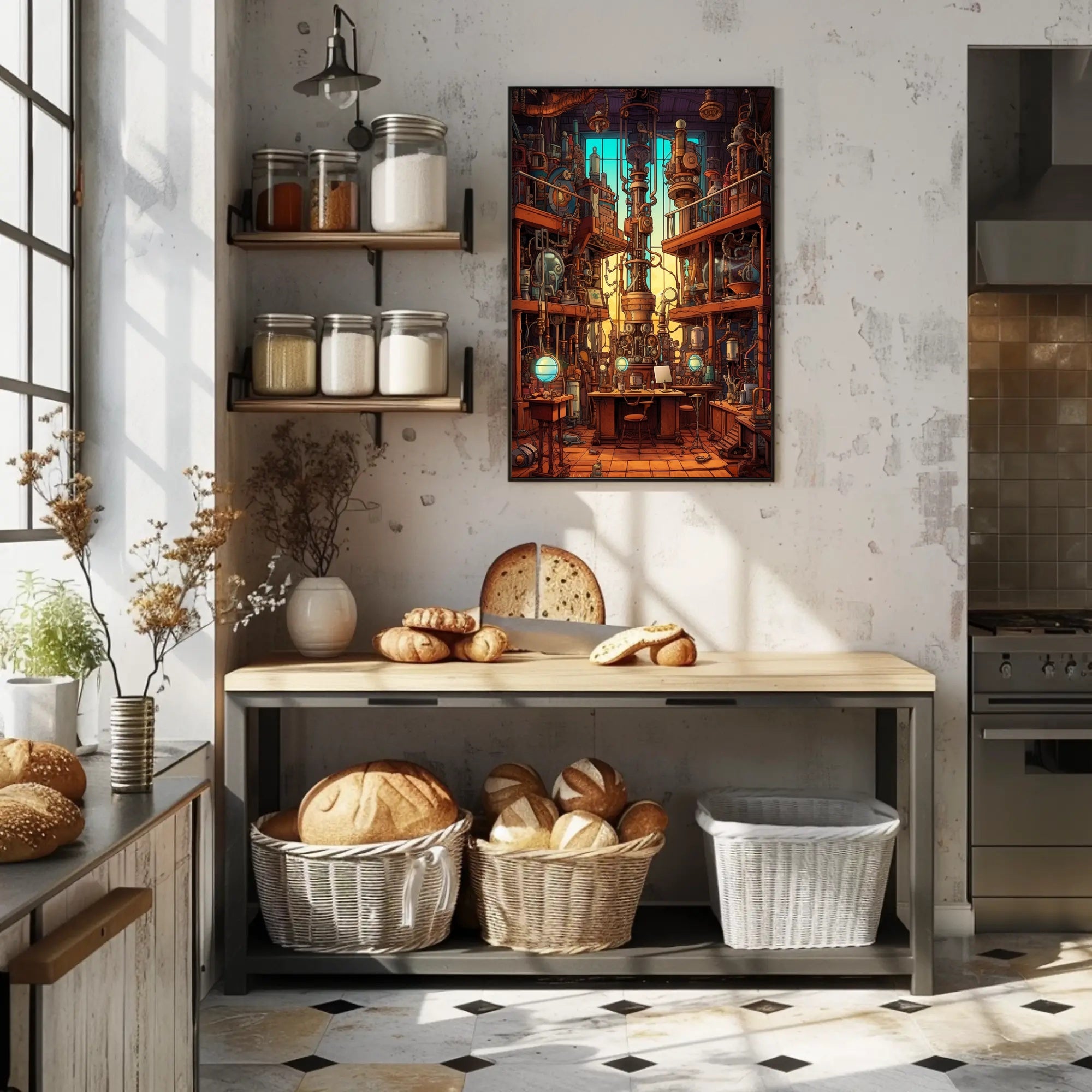Steampunk Laboratory Poster