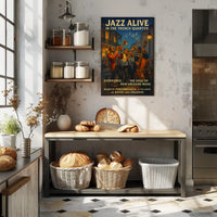 Live Jazz Performances Music New Orleans French Quarter Poster