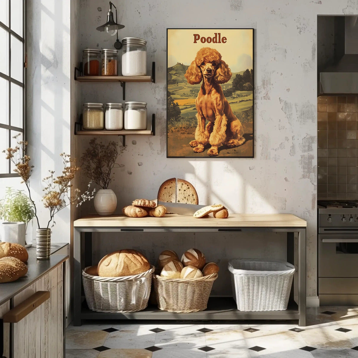 Poodle Portrait Poster