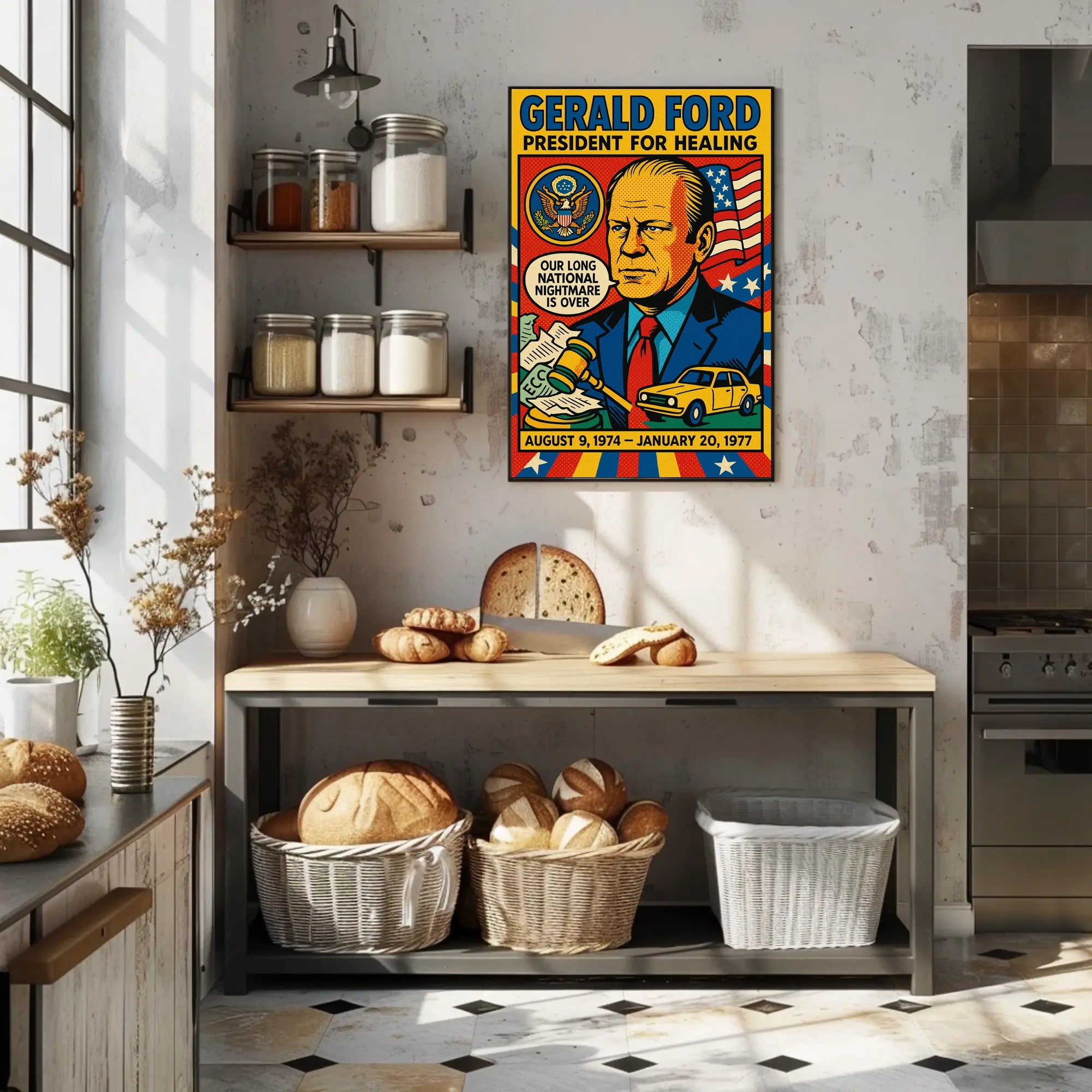 Gerald Ford President for Healing Poster PosterGoat