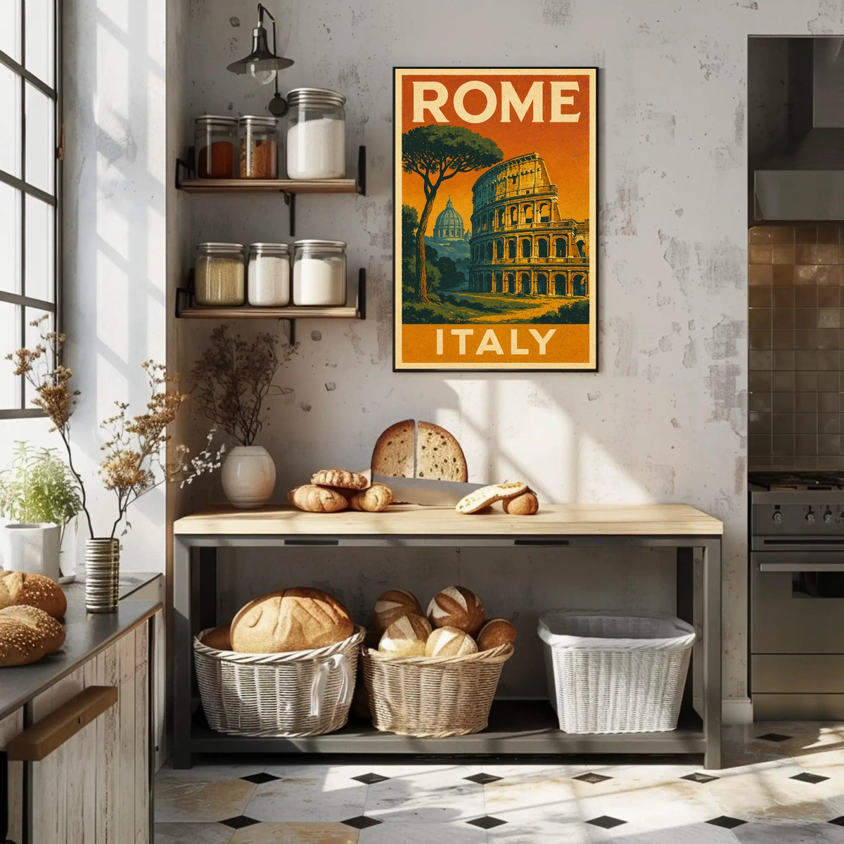 Rome, Italy Travel Poster