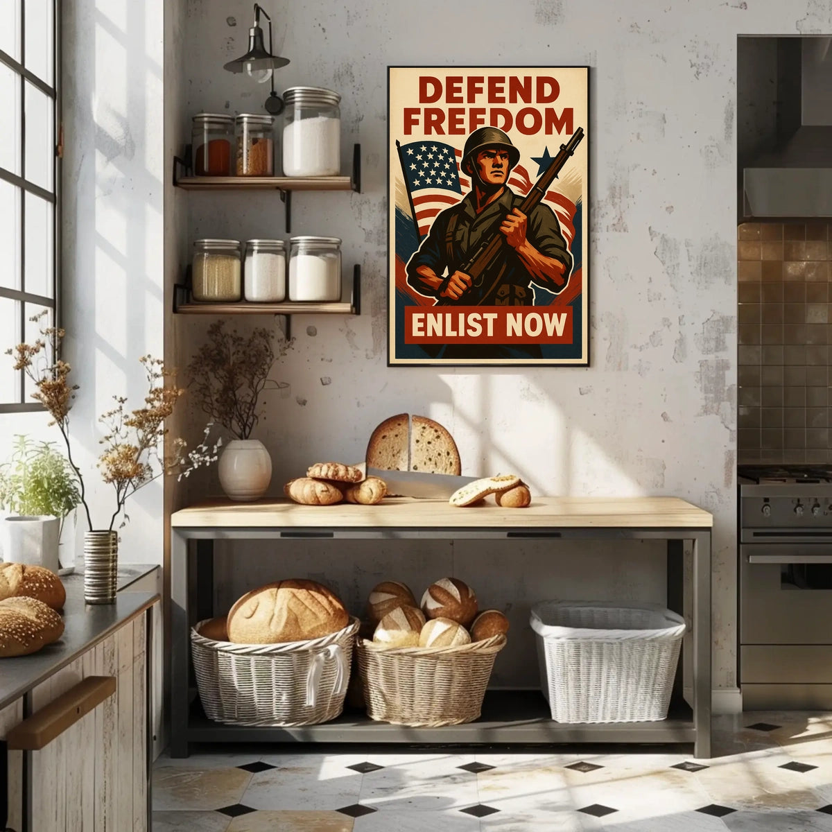 Defend Freedom Enlist Now Poster