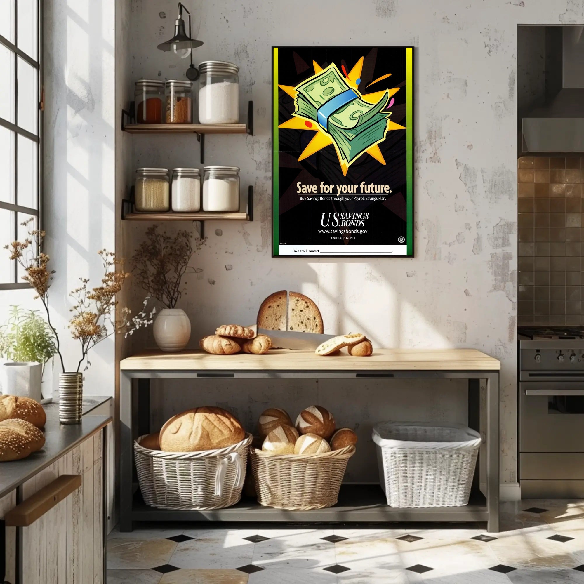 Save for Your Future with U.S. Savings Bonds Poster PosterGoat