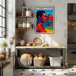 Vibrant Portrait Of Mozambique Poster