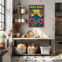 Bora Bora Tropical Adventure Vintage Travel Poster PosterGoat