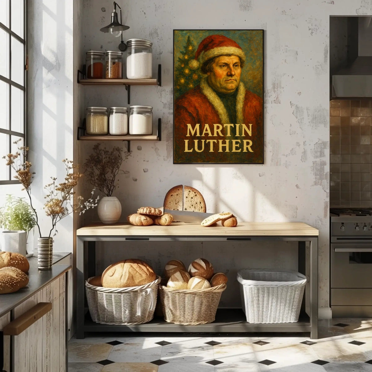 Christmas Martin Luther Pop Art Poster