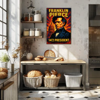 Franklin Pierce 14th President Poster Vintage Wall Art