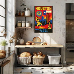 Vibrant Houston Poster PosterGoat