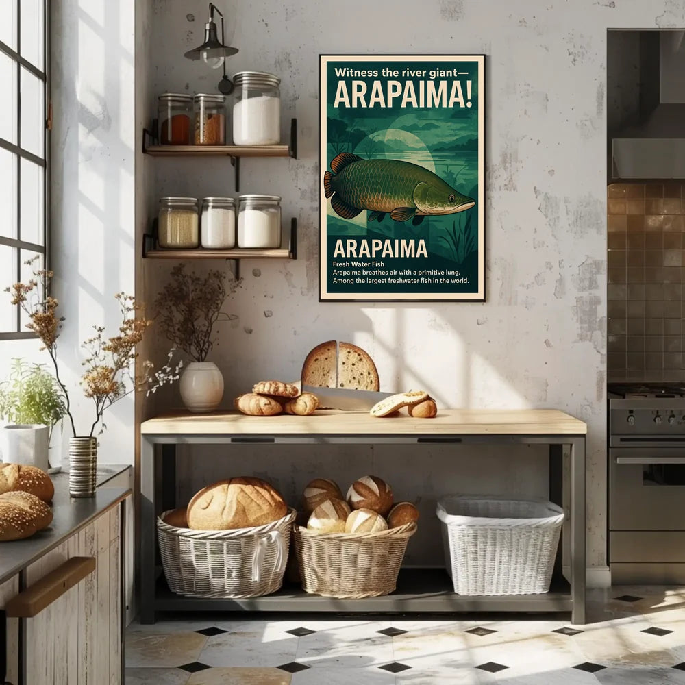 Arapaima: Amazon's Air-Breathing Giant Fish Poster