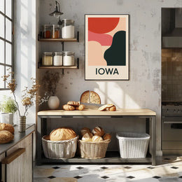 Abstract Iowa Poster