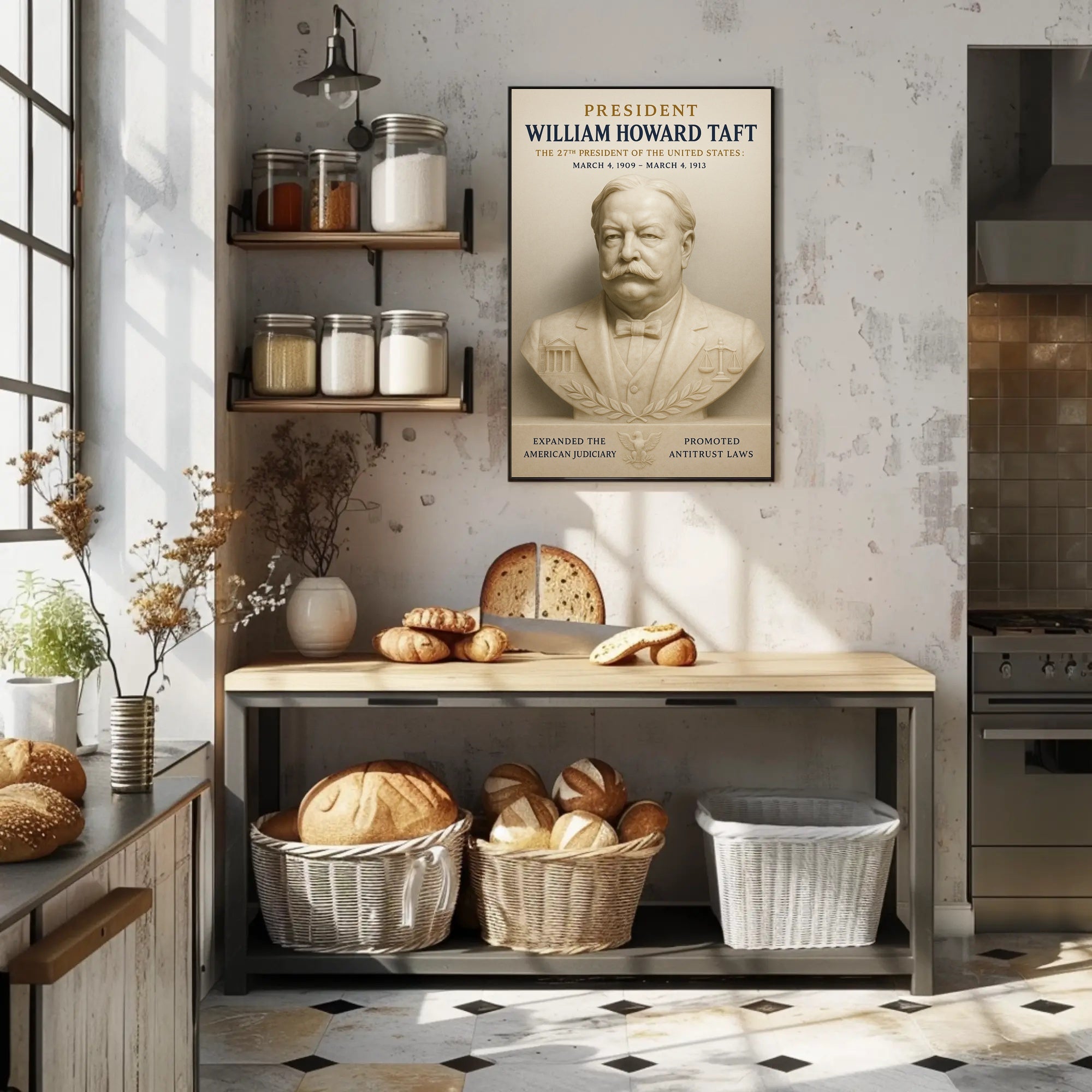 William Howard Taft Vintage Historical Presidential Poster