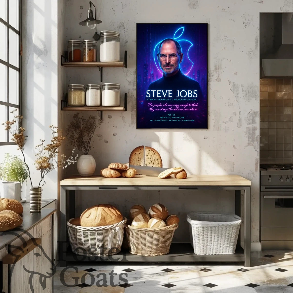Steve Jobs Visionary Quote Motivational or Quote Poster