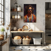 Vibrant Portrait Of A Modern Icon Modern Poster PosterGoat
