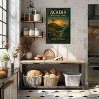 Serene Sunset Over Acadia National Park Landscape Poster