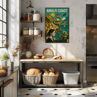 Amalfi Coast Enchanting Escape Poster 18x24 Wall Art