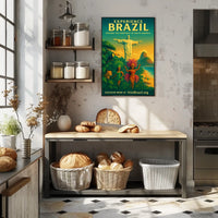 Brazil Culture and Nature Vibrant Dancers Wildlife Poster