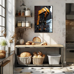 The Lonely Robot In The Rain Poster PosterGoat