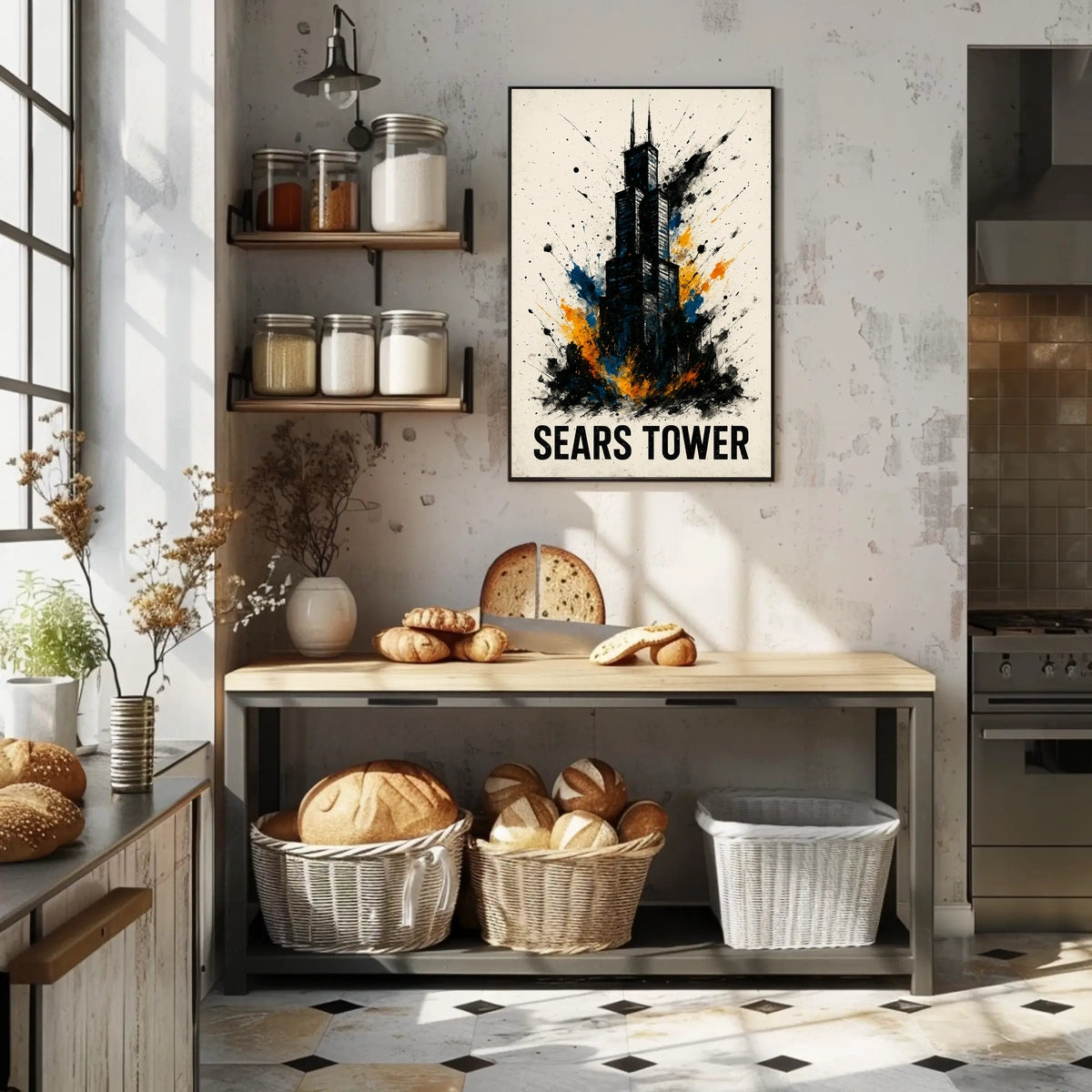 Sears Tower Abstract Art Poster