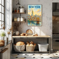 New York Water Color Poster