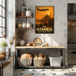 Fly Istanbul East Meets West Poster