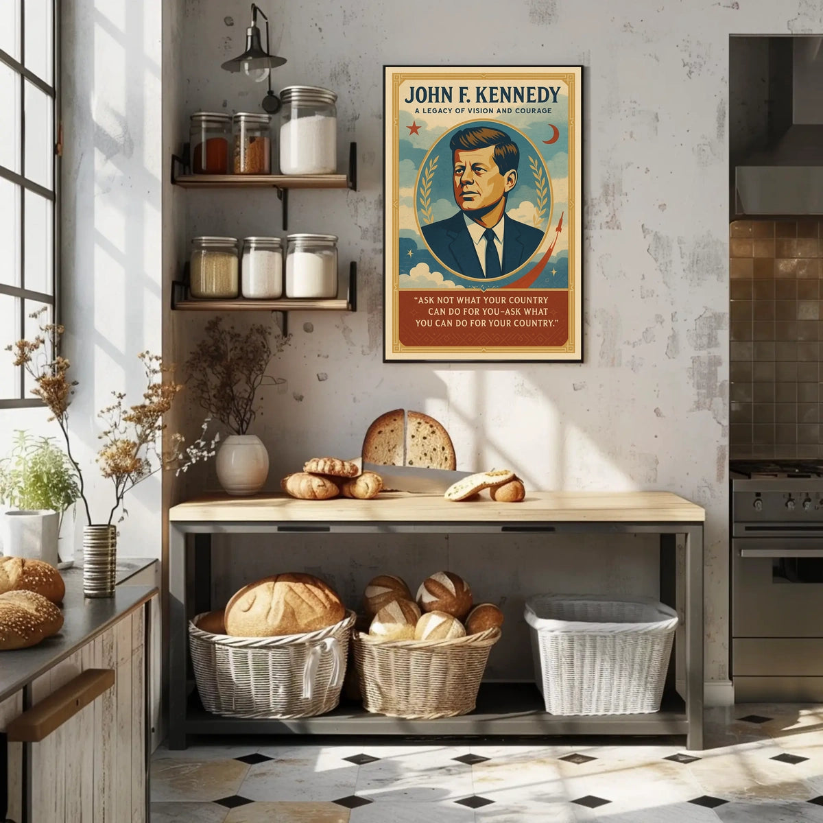 JFK Vintage Poster: Visionary Leadership and Legacy