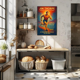 Jim Thorpe Vintage Tribute Sports Poster