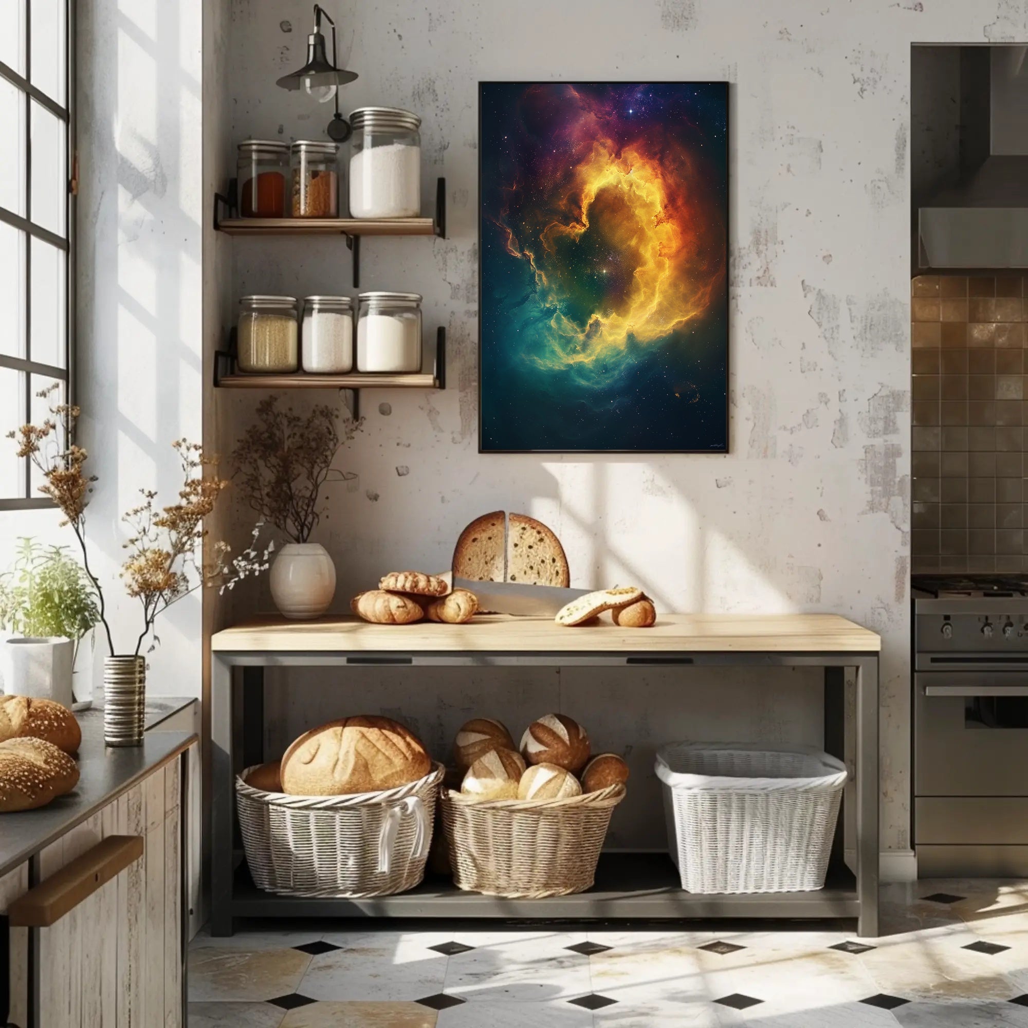 Mesmerizing Cosmic Nebula Art Print in Space or Astronomy Poster PosterGoat