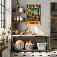 Toledo, Ohio A Vibrant Cityscape Poster