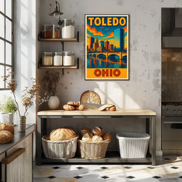 Toledo, Ohio A Vibrant Cityscape Poster