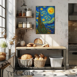 Starry Night Sky Art Print: Abstract or Artistic Poster