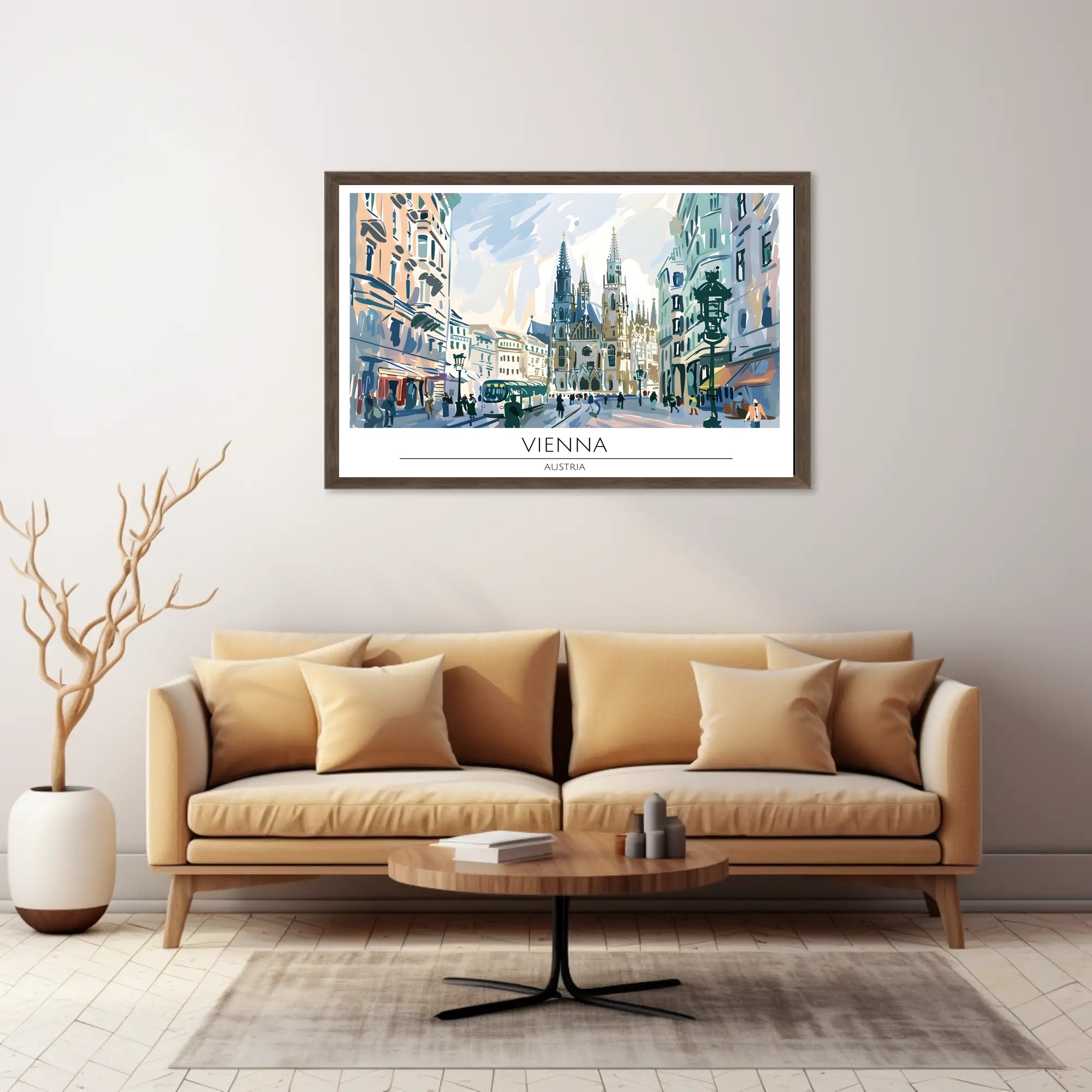 Vienna Streetscape Poster PosterGoat