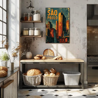 São Paulo Cityscape Poster