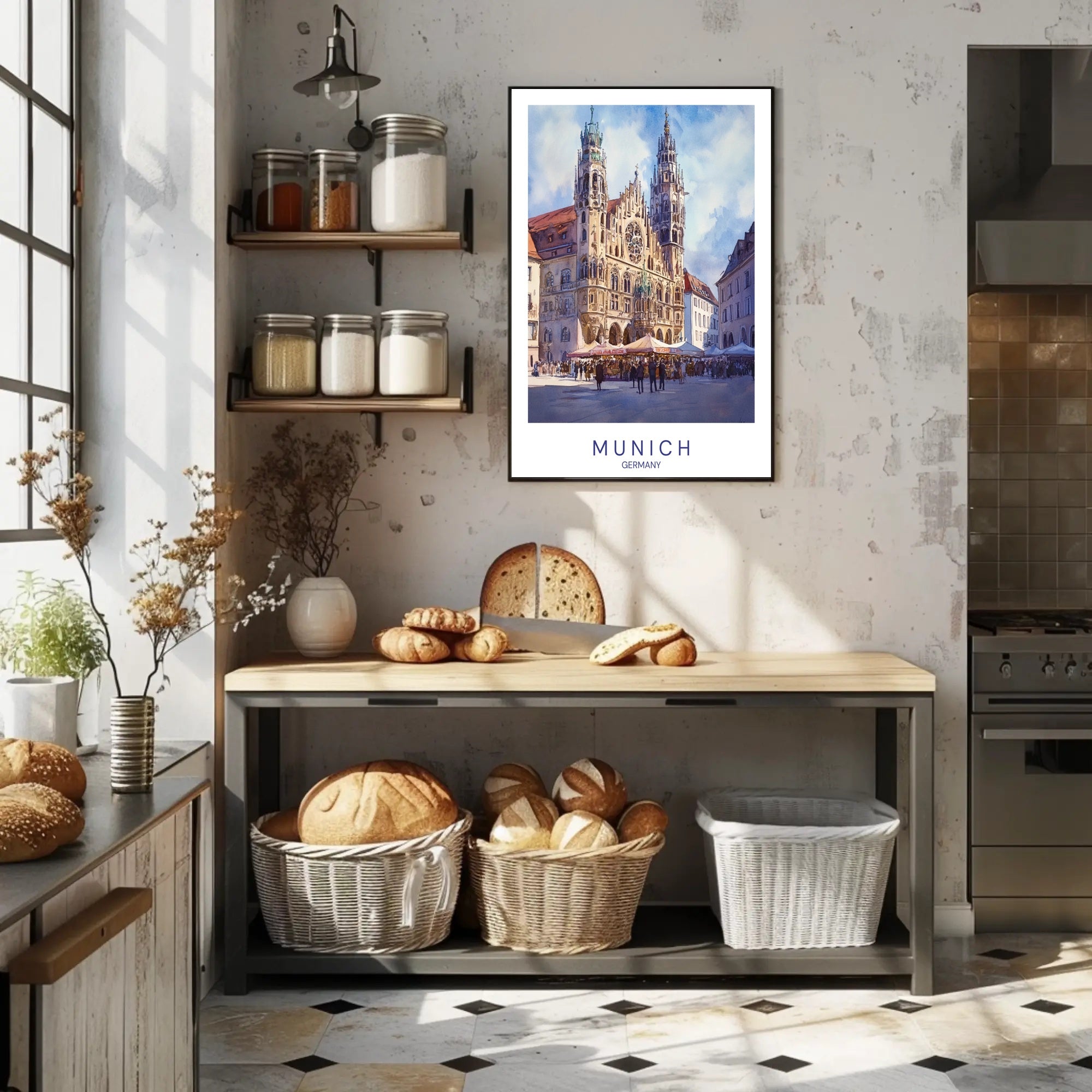 Munich Architectural Landmark Poster PosterGoat