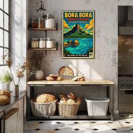 Bora Bora Paradise Vintage Travel Poster PosterGoat