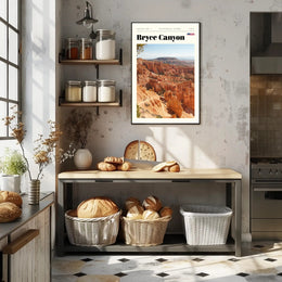 Bryce Canyon Travel Poster Vintage Landscape Print