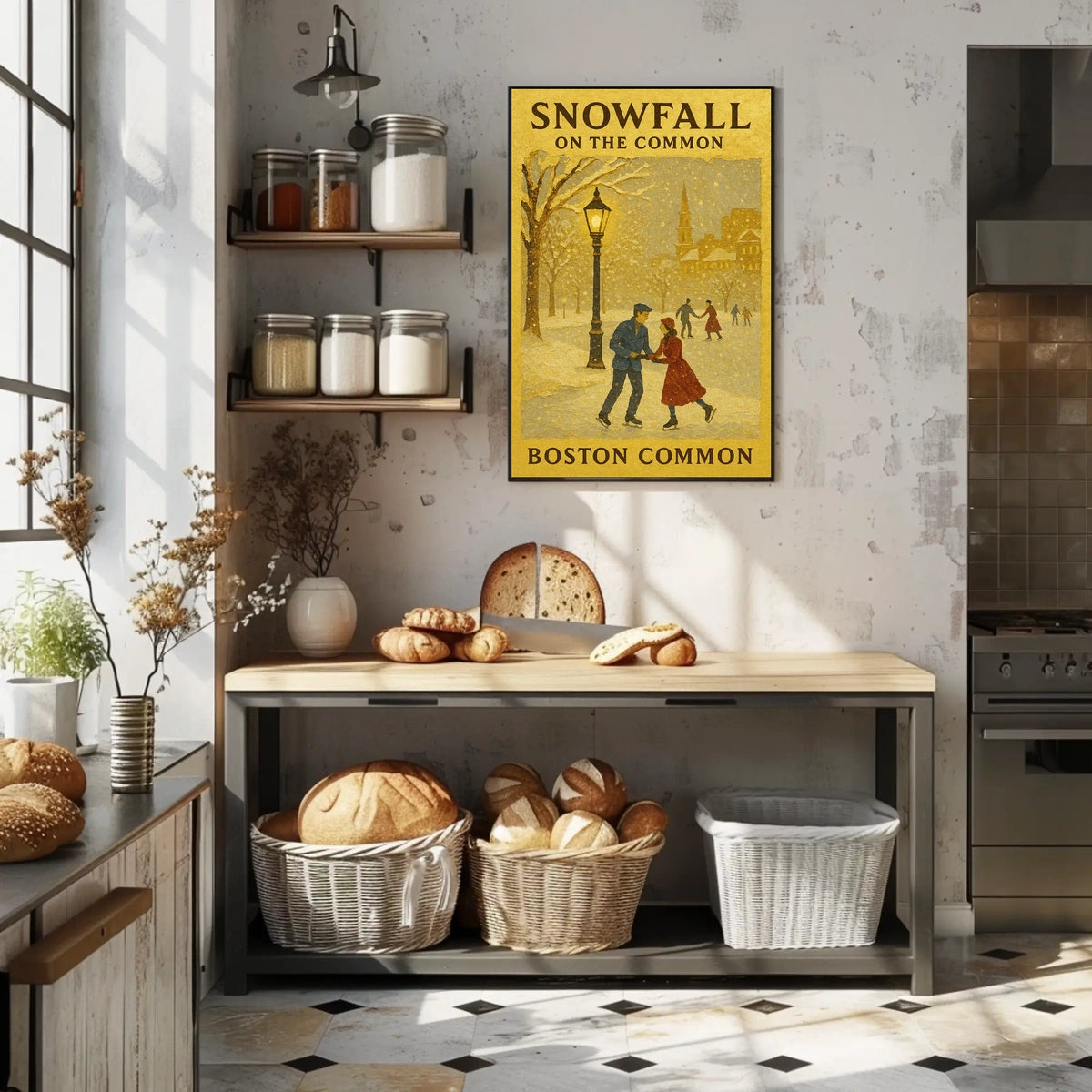 Snowfall On The Common Poster