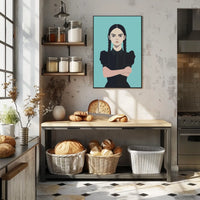 Gothic Girl Braided Hair Serious Poster